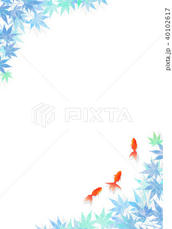 金魚 和紙_青 40102617