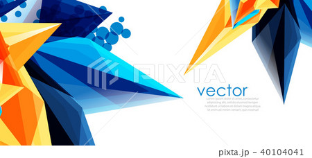 Color glass crystals on white background, geometric abstract composition with glass gemstones and Color glass crystals on white background, geometric abstract composition with glass gemstones and 40104041