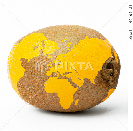 Kiwi-globe isolated on white background Kiwi-globe isolated on white background 40104481