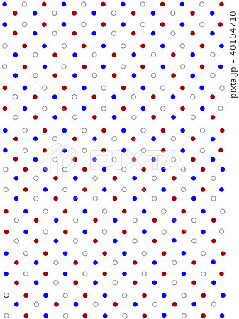 赤 青 ドット 水玉トリコロール カラフル 背景 壁紙のイラスト素材