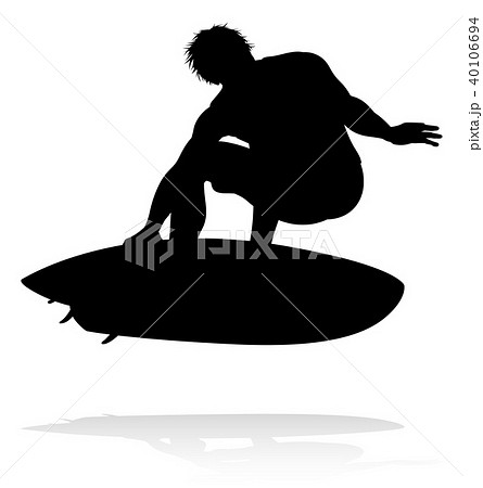 Surfer Silhouette Surfer Silhouette 40106694