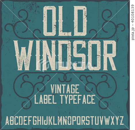 Vintage label typeface Vintage label typeface 40108139