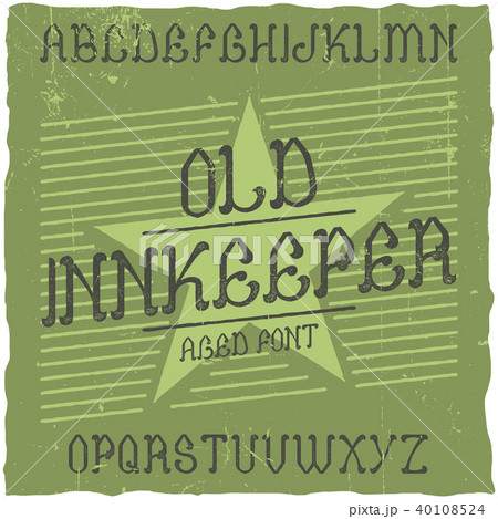 Vintage label font 40108524