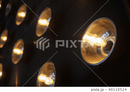 bright spotlights on a background of black walls bright spotlights on a background of black walls 40110524