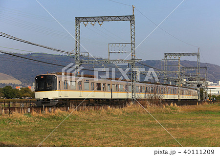 平城宮跡の中を走る近鉄8000系急行 40111209