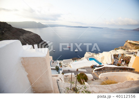 White architecture on Santorini island, Greece. 40112556
