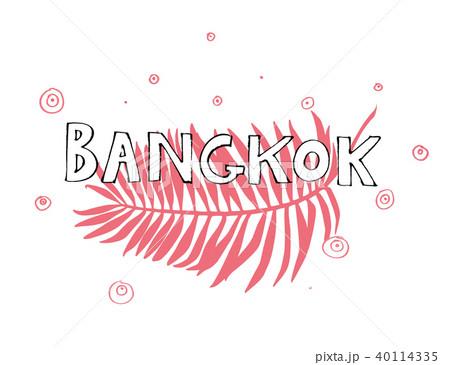Typography slogan. Hand drawn Bangkok vector for t shirt printing. Typography slogan. Hand drawn Bangkok vector for t shirt printing. 40114335