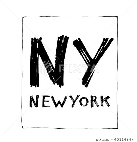 Typography slogan with tropical leaves. Hand drawn New York vector for t shirt printing. Typography slogan with tropical leaves. Hand drawn New York vector for t shirt printing. 40114347