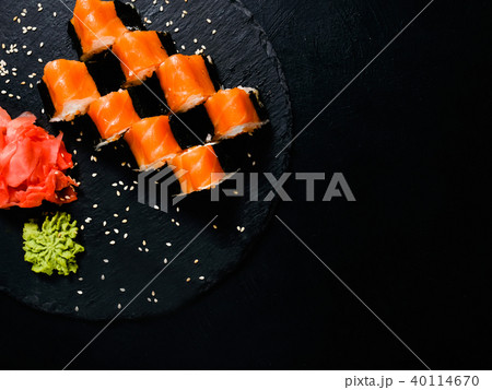 sushi rolls set traditional japanese cuisine sushi rolls set traditional japanese cuisine 40114670