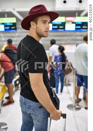 Young guy in airport Young guy in airport 40115029