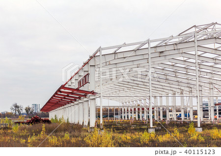 Construction site. Metal structure frame of Construction site. Metal structure frame of 40115123