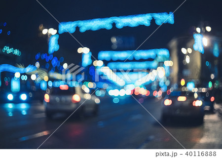 Blurred city at night. Bokeh Blurred city at night. Bokeh 40116888