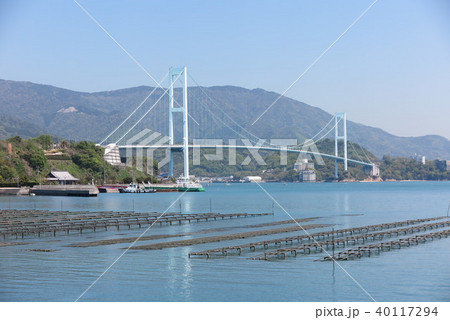 下蒲刈島から見た安芸灘大橋 40117294