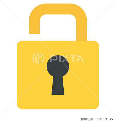 シンプルな南京錠　解錠 40119135