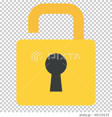 シンプルな南京錠　解錠 40119135