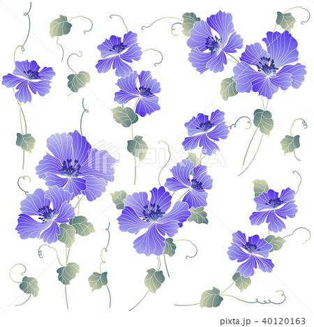 日本的な花イラスト, 日本的な花イラスト, 40120163