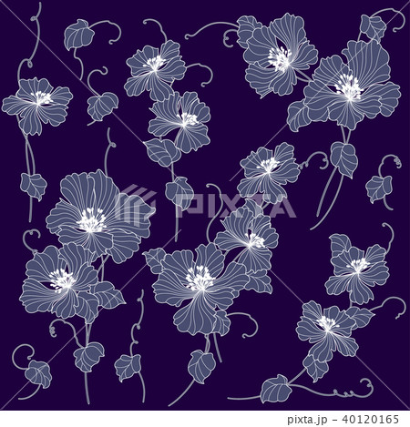 日本的な花イラスト, 日本的な花イラスト, 40120165