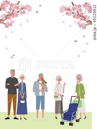 シニア　春　イラスト 40120612
