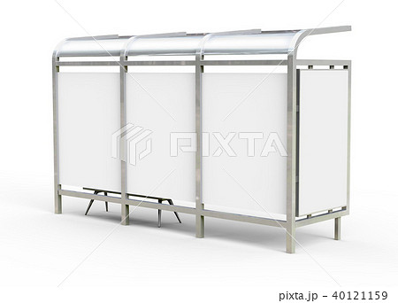 3D render bus shelter 40121159