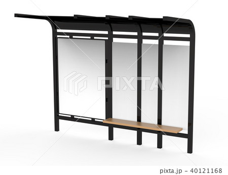 3D render bus shelter 40121168