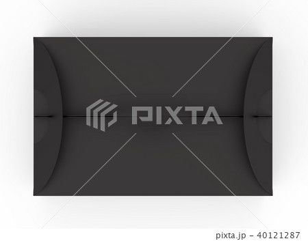 Isolated black carton box 40121287