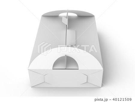 Blank paper box with handle 40121509