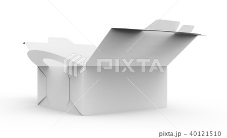 Blank open paper box with handle 40121510