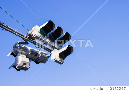 Traffic signals in japan with bright sky. 40122247