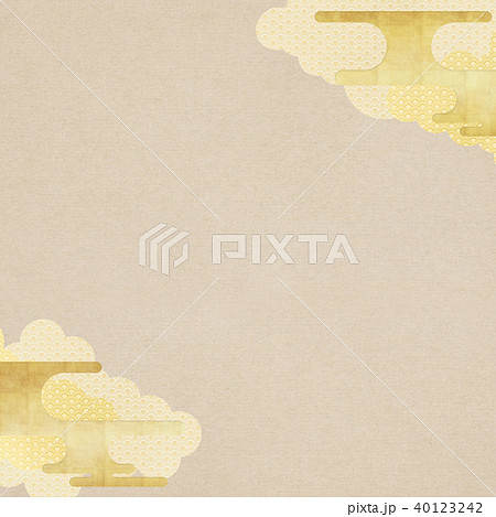 和-背景-金箔-雲 40123242