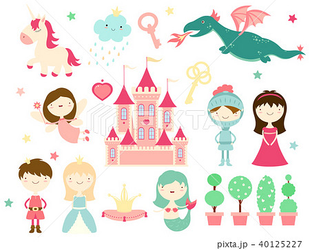 Collection of cute fairy-tale characters 40125227
