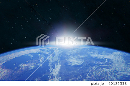 地球 地平線イメージのイラスト素材
