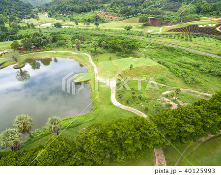 Aerial view of beautiful golf course Aerial view of beautiful golf course 40125993