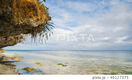 Beautiful wild tropical beach near Anda with granite rocks. Bohol Island. Philippines. 40127375