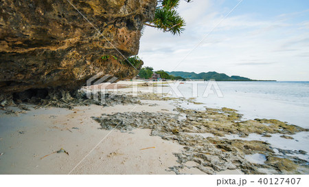 Beautiful wild tropical beach near Anda with granite rocks. Bohol Island. Philippines. 40127407
