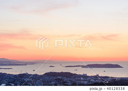 火の山公園から眺める夕焼け 40128338