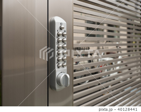 ナンバーキー付きの門 40128441