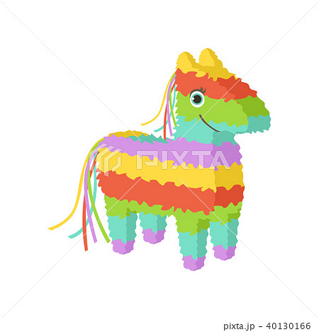 Mexican pinata, traditional cultural symbol of Mexico vector Illustration on a white background Mexican pinata, traditional cultural symbol of Mexico vector Illustration on a white background 40130166