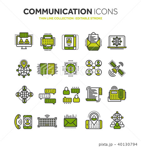 Communication. Social media. Online chatting 40130794