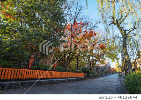 祇園 秋の白川南通 祇園 秋の白川南通 40133044