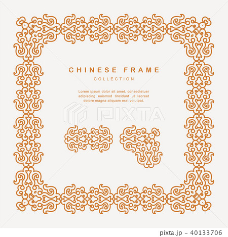 Traditional Chinese Golden Frame Tracery Design 40133706