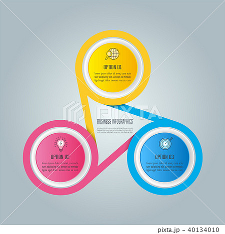 infographic design business concept with 3 options 40134010