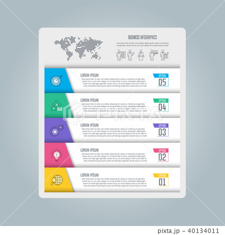 infographic design business concept with 5 options 40134011