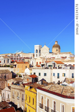 old town of Cagliari, in Sardinia, Italy 40134378