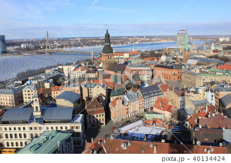 リガ歴史地区の一望(Latvijas/Riga) リガ歴史地区の一望(Latvijas/Riga) 40134424