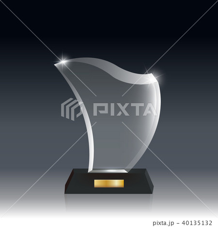 Transparent Realistic Acrylic Glass Trophy Award Transparent Realistic Acrylic Glass Trophy Award 40135132