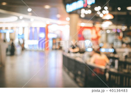 Blurred image people and bookshelves in library  40136483