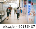Blurred image people and bookshelves in library  40136487