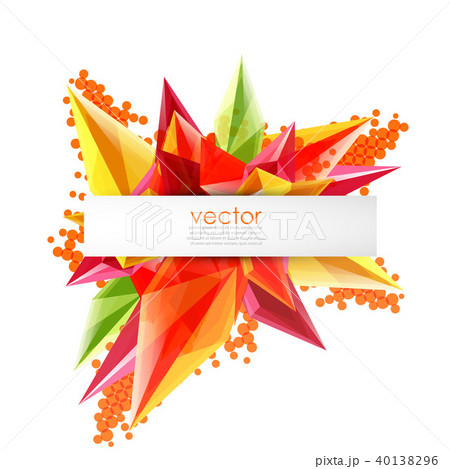 Colorful blooming crystals vector abstract background 40138296