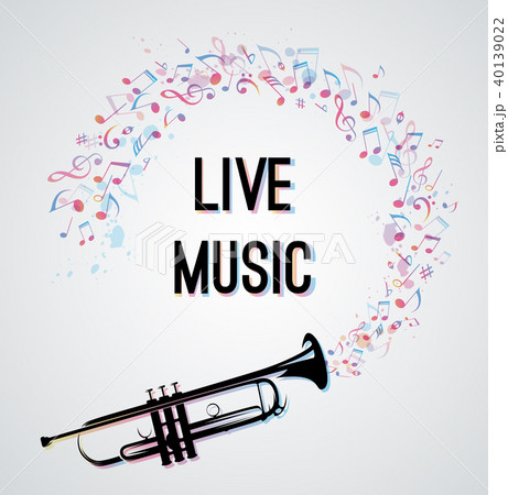 Abstract music background with notes 40139022