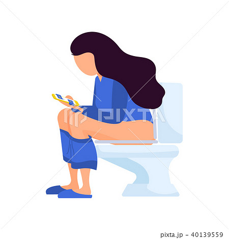 Male cartoon character spending time in WC, Male cartoon character spending time in WC, 40139559